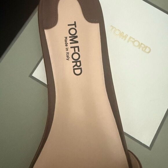 Brand new with box Tom Ford  Brown Leather Sandals with Gold Detail